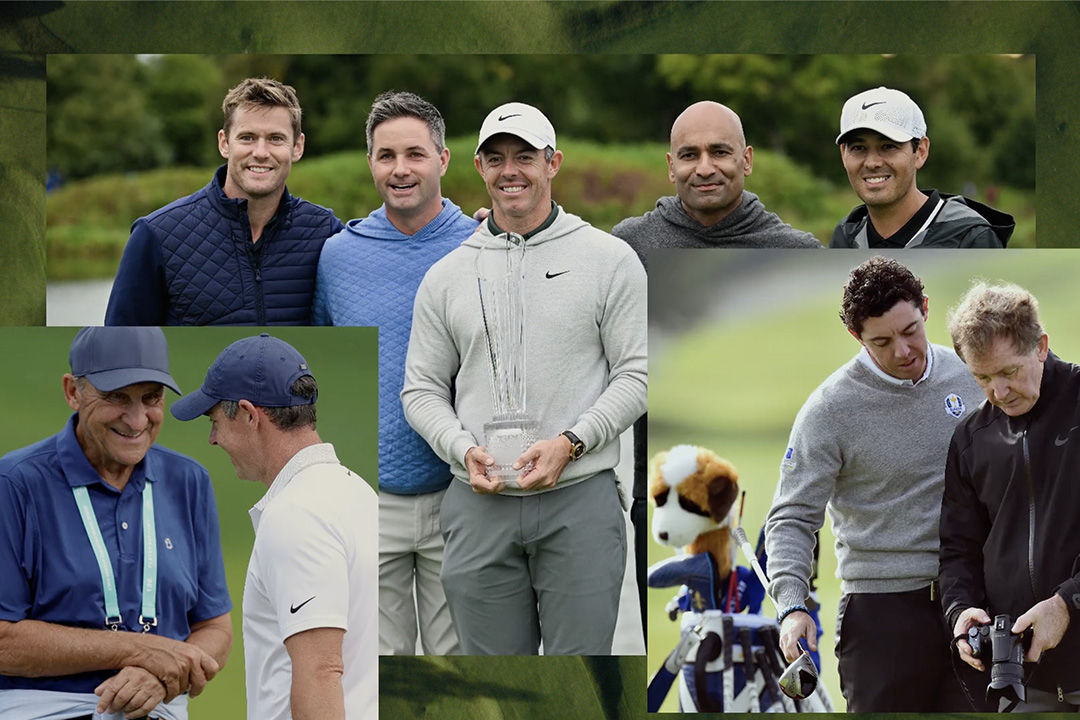 Rory McIlroy with members of his team