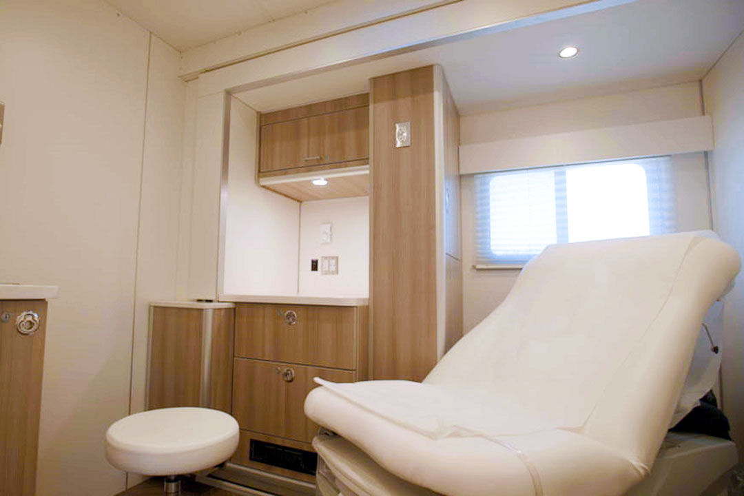 Optum mobile clinic exam room